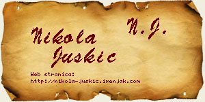 Nikola Juškić vizit kartica